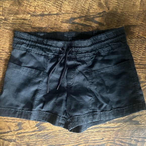 Athleta Cabo Linen Shorts Black Size 10 - Picture 5 of 10